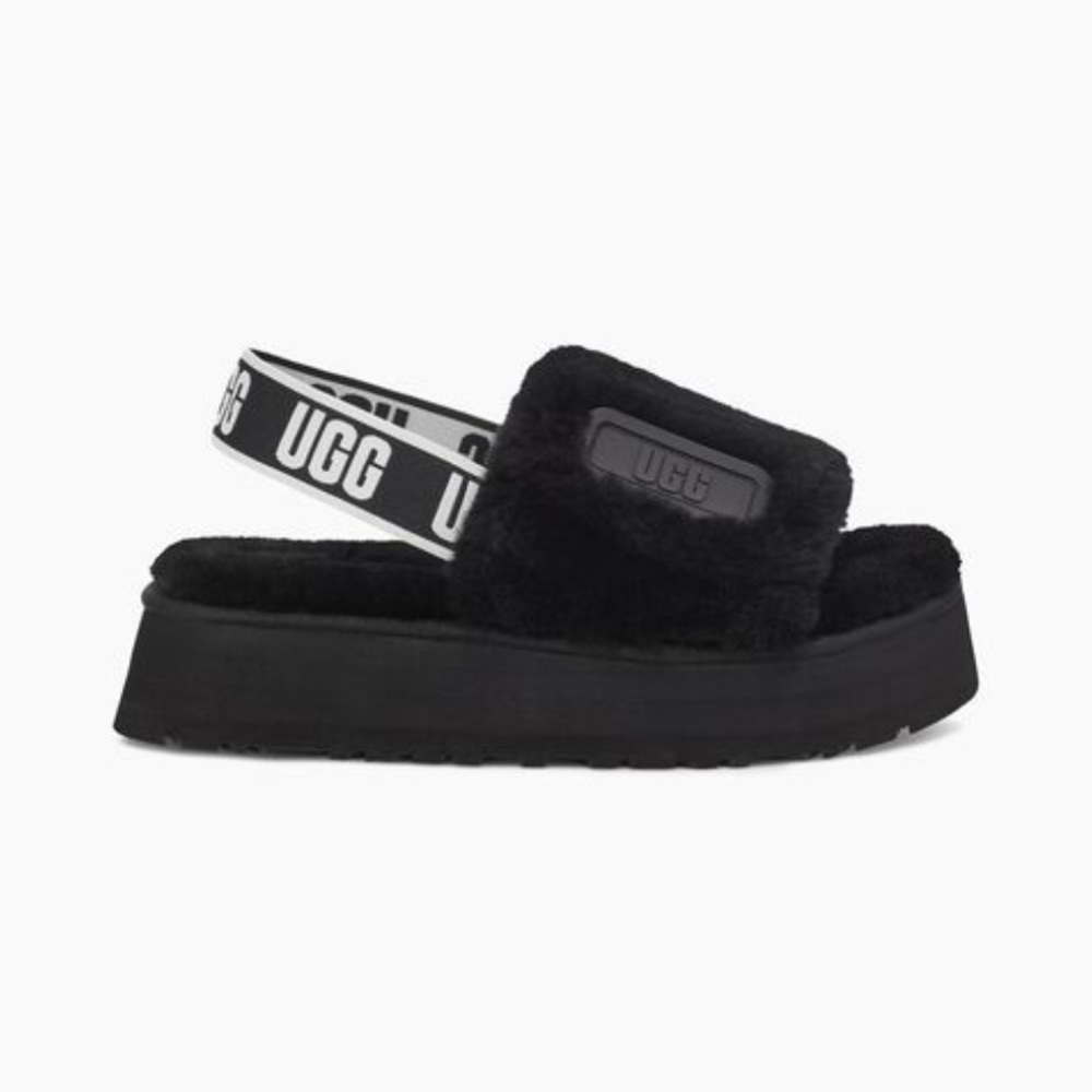 NWT - UGG Australia Women's Disco Slide in Black. US Size 5. EU Size 35/36.